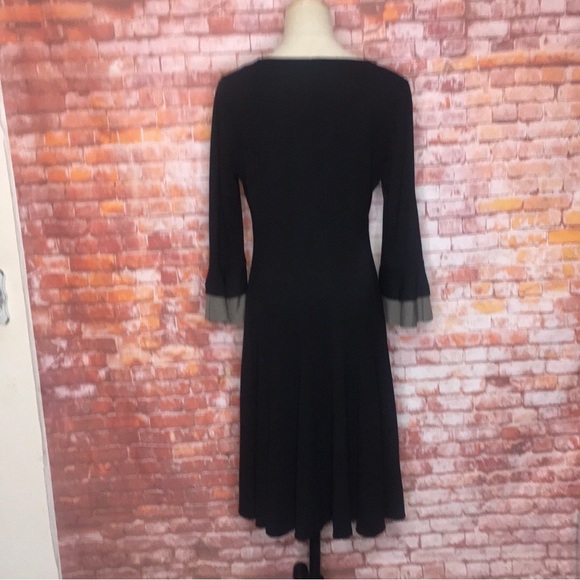 Rabbit Rabbit Rabbit Designs Black and Gray Long Sleeved Ruffled
A-line Dress - Picture 6 of 10